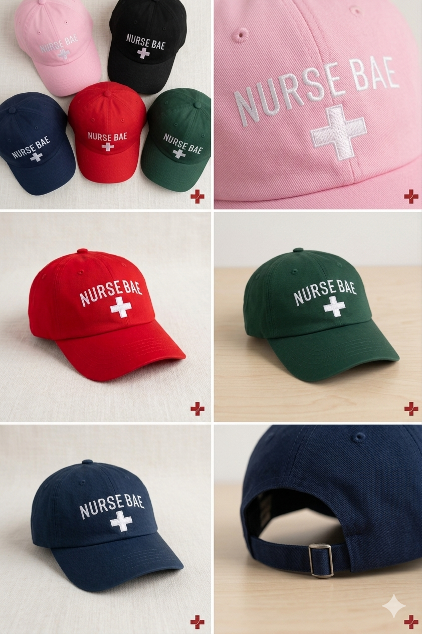 The NURSE BAE Collection by Martina Marie is a limited Nurses Week drop designed for everyday comfort and style. Featuring five signature colors and a clean embroidered finish, each hat is made to represent nurse pride—on and off the clock.
