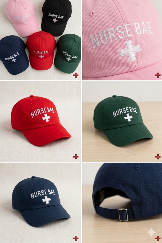 The NURSE BAE Collection by Martina Marie is a limited Nurses Week drop designed for everyday comfort and style. Featuring five signature colors and a clean embroidered finish, each hat is made to represent nurse pride—on and off the clock.